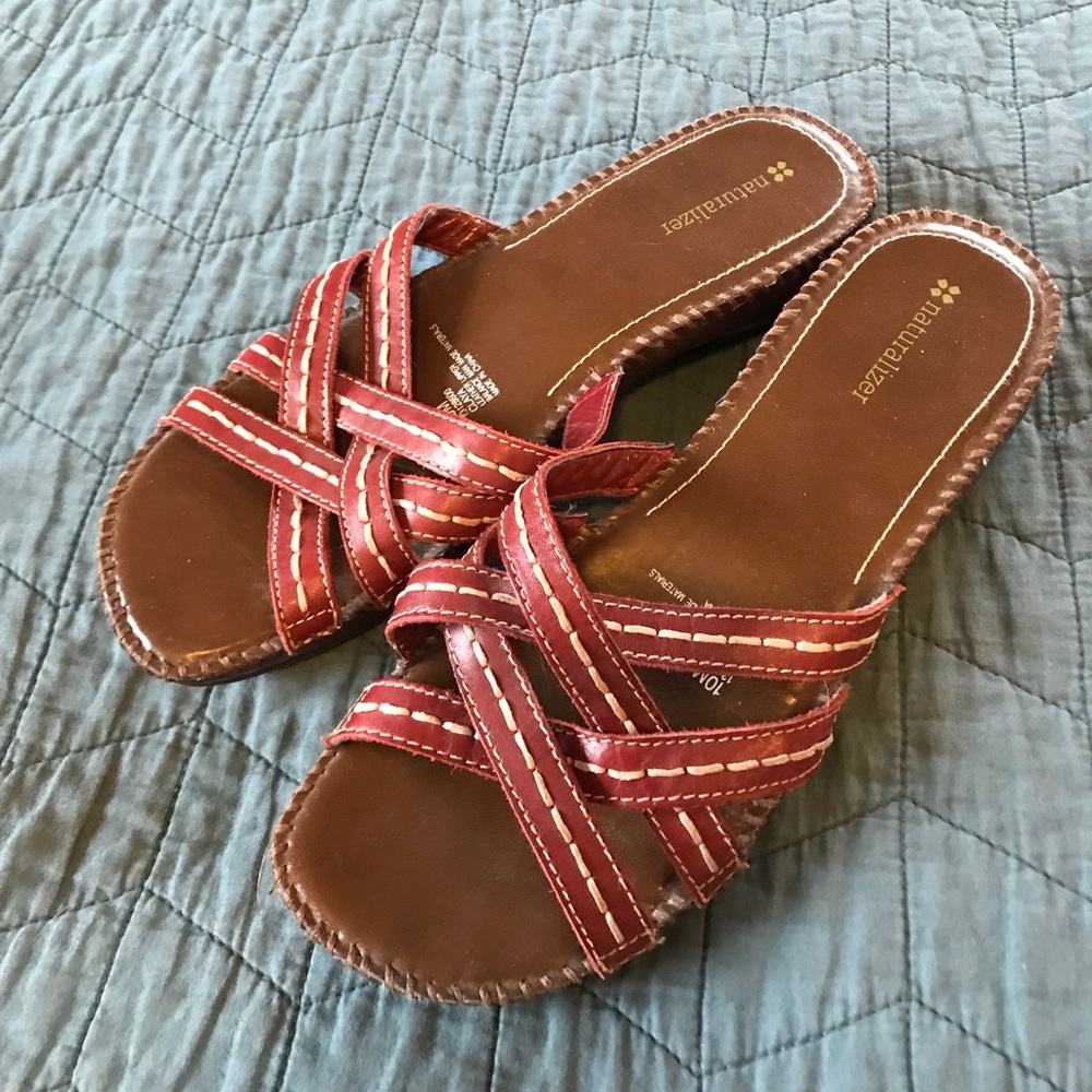 Red sandals
